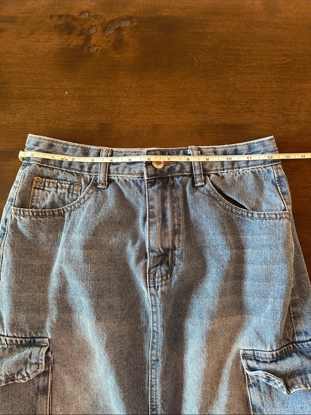 Angel Kiss Light Blue Denim Cargo Skirt Size 3/26 - Picture 11 of 14